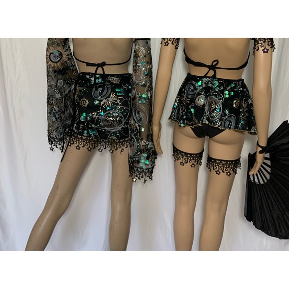 COPY - Stars and Moons Galaxy Celestial Rave  Festival Outfit - Picture 5 of 6